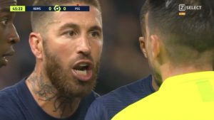 Sergio Ramos recibió amarilla por una falta que no cometió y después le sacaron la roja