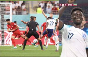 El GOLAZO de volea de Bukayo Saka en la goleada de Inglaterra ante Irán