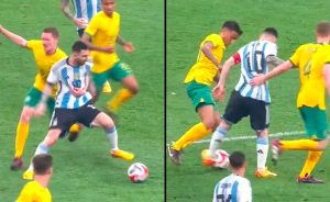 Messi deja en el camino a CUATRO jugadores de Australia sin despeinarse